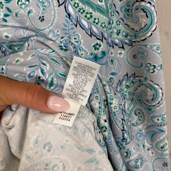 NWT J JILL WOMEN'S Blouse A Line PAISLEY-STRETCH- sleeveless Size 3X - Picture 7 of 7